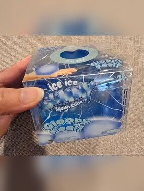 Ice Ice Gummy Squish Cube - Blue Gloopy Feel